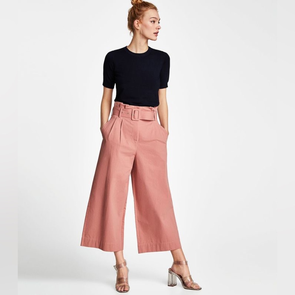Zara wide Leg cropped pants